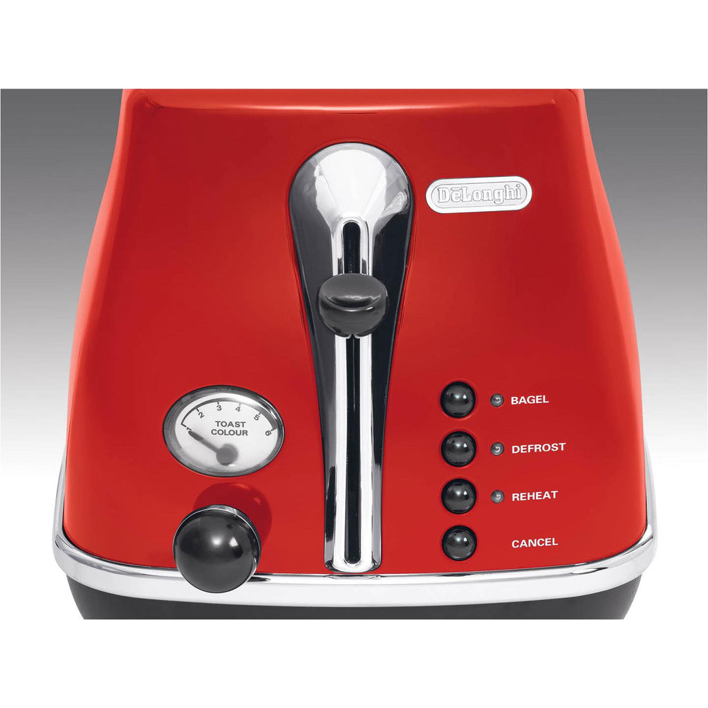 DeLonghi Icona 2 Slice Toaster (Red) JB HiFi NZ