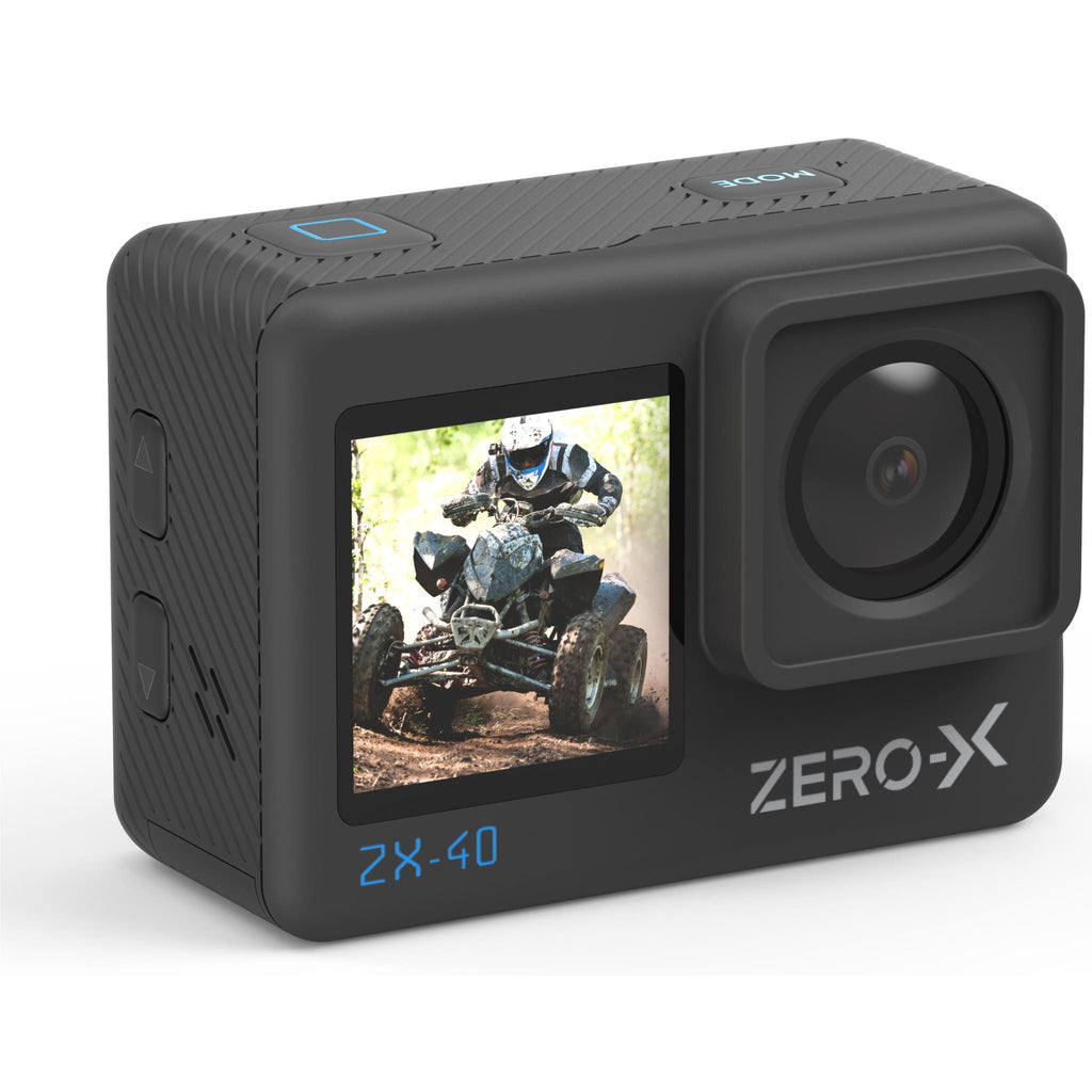 Zero-X ZX-40 4K UHD Action Camera with Dual Display & Wi-Fi - JB