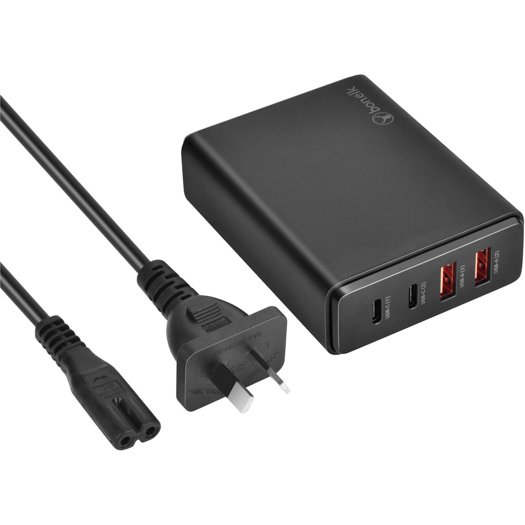 InLine Qi Powerstation a 6 porte, Wireless Charger, 4 X USB-C, 2 X USB-A, GaN, 100 W, caricatore rapido, alimentatore per MacBook Pro/Air, iPhone/Pro/ Mini, iPad Pro, pixel e altro, nero, 31517K