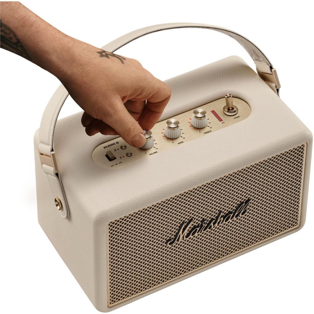 Marshall Kilburn III Portable Speaker (Cream) - JB Hi-Fi NZ