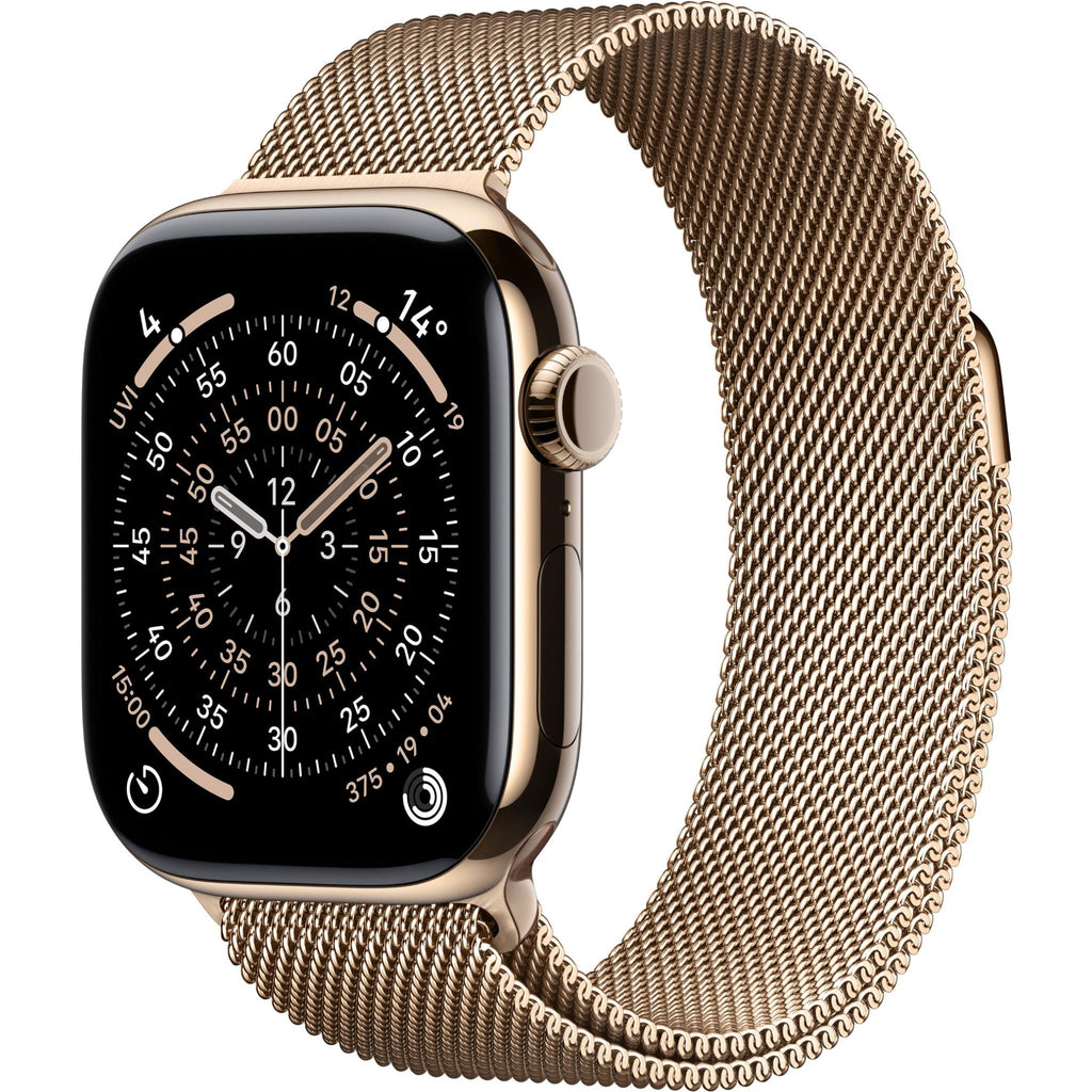 Apple Watch Series 11 42mm Gold Titanium Case GPS + Cellular Gold Milanese Loop