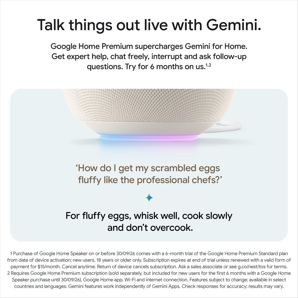 Google Home Speaker (Porcelain) - JB Hi-Fi NZ