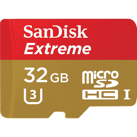 SanDisk Extreme MicroSDHC UHS-I Card with Adapter (32GB)