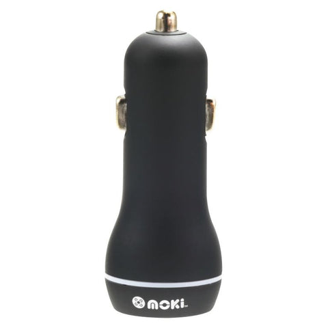 Moki Dual USB Car Charger (Black)