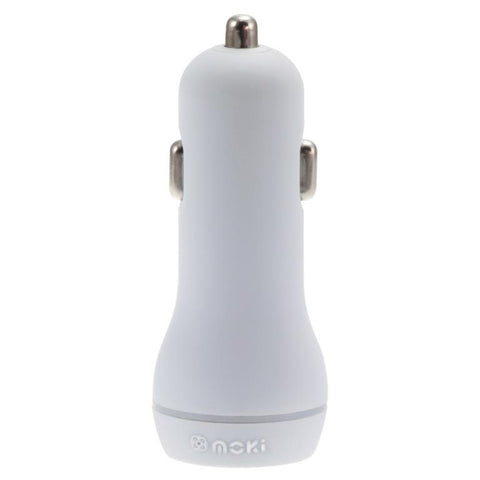 Moki Dual USB Car Charger (White)