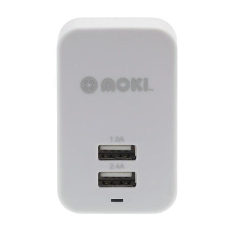Moki Dual USB Wall Charger (White)