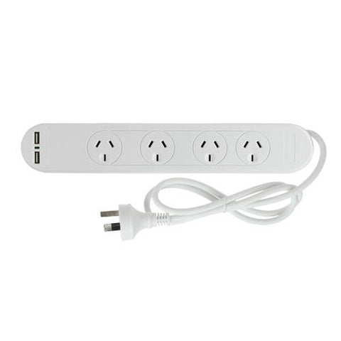 Pudney Surge Protection Power Board with 2 USB (4-outlet)