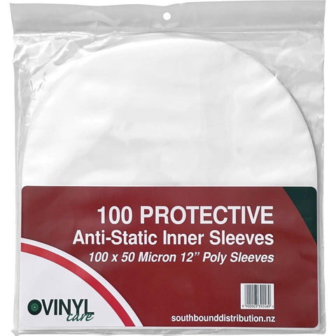 Vinyl Care Anti-Static Inner Sleeves 100 x 50 Micron 12''