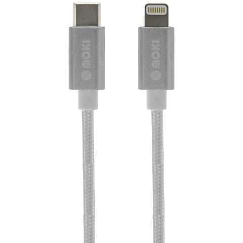 Moki Syncharge Lightning to USB-C 90cm Cable (Silver)