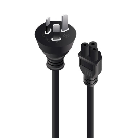 ALOGIC 3-Pin Mains Plug to IEC C5 M-F Power Cable (2M)
