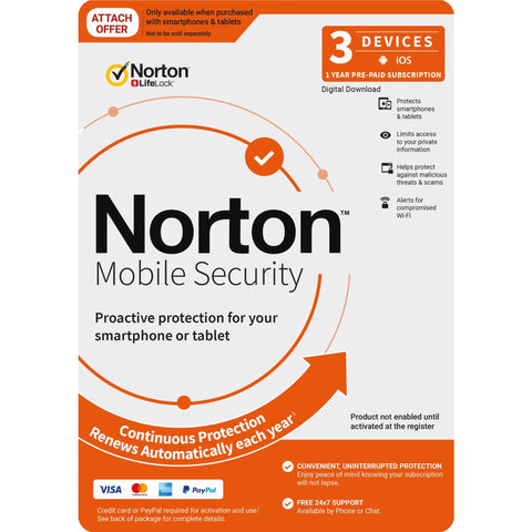 Norton Mobile Security (3 Devices - 12 Month) [Digital Download]