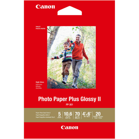 Canon Photo Paper Plus Glossy II 4" x 6" (20 Pack)
