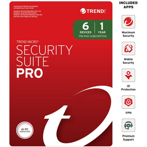 Trend Micro Security Suite Pro (6-Device, 1 Year) [Digital Download]