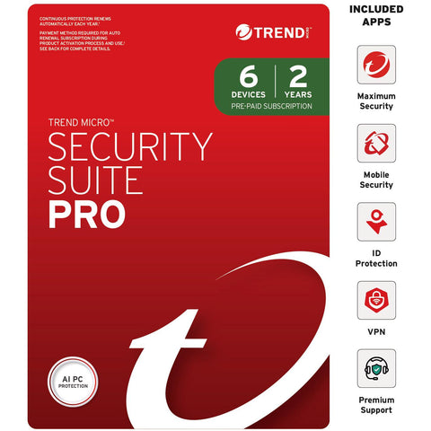 Trend Micro Security Suite Pro (6-Device, 2 Year) [Digital Download]