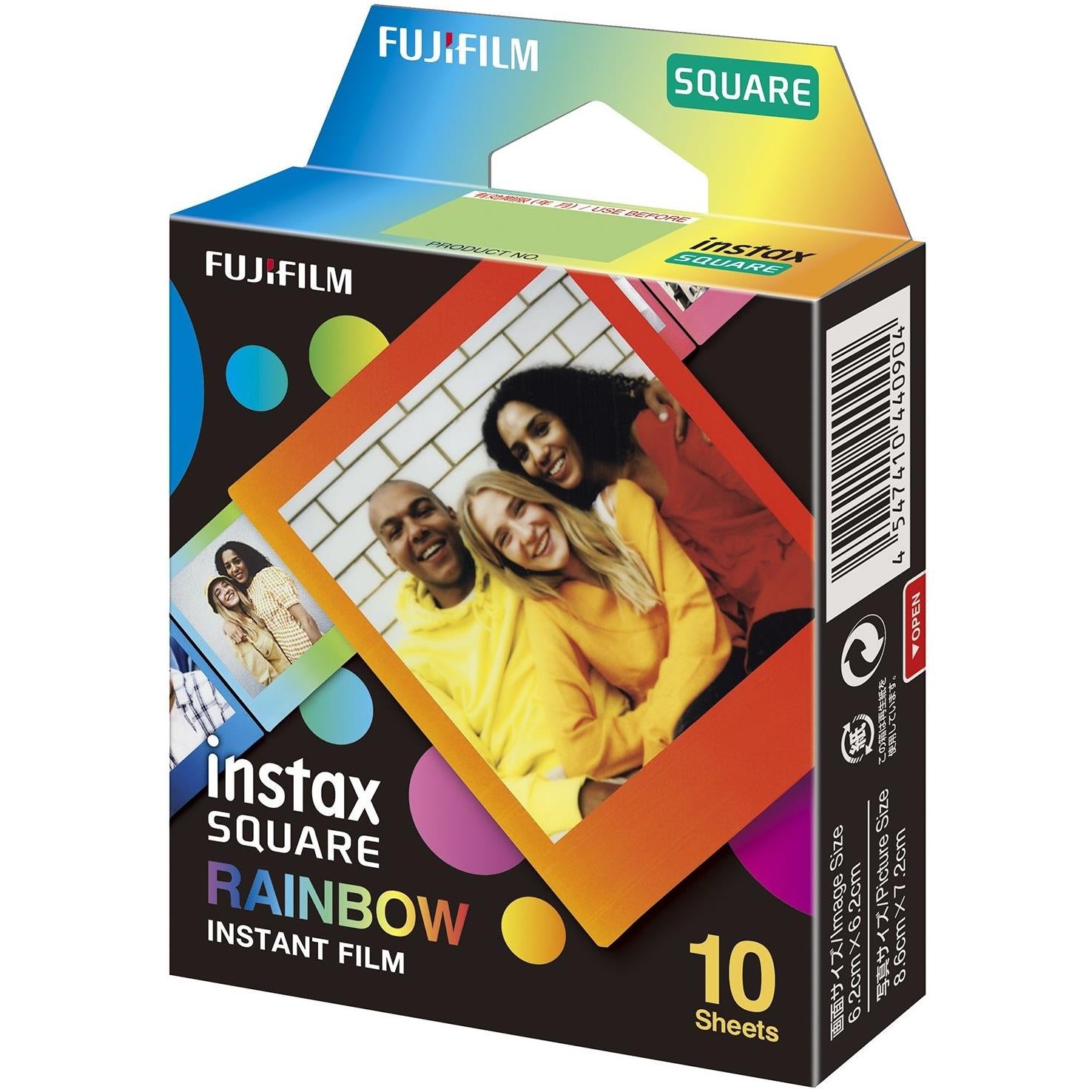 Fujifilm instax SQUARE Film Rainbow (10 Pack) JB Hi-Fi NZ - Main Image