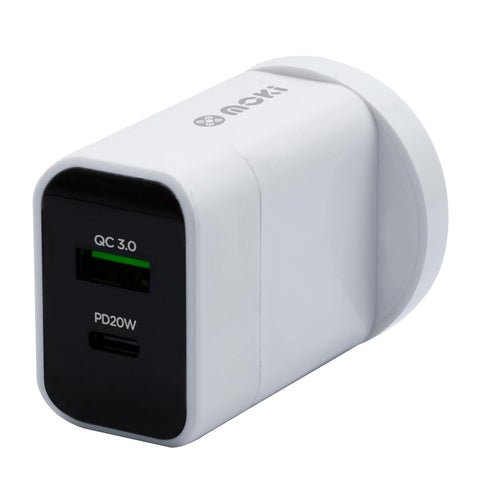 Moki 20W PD USB-C + QC USB 3.0 Wall Charger