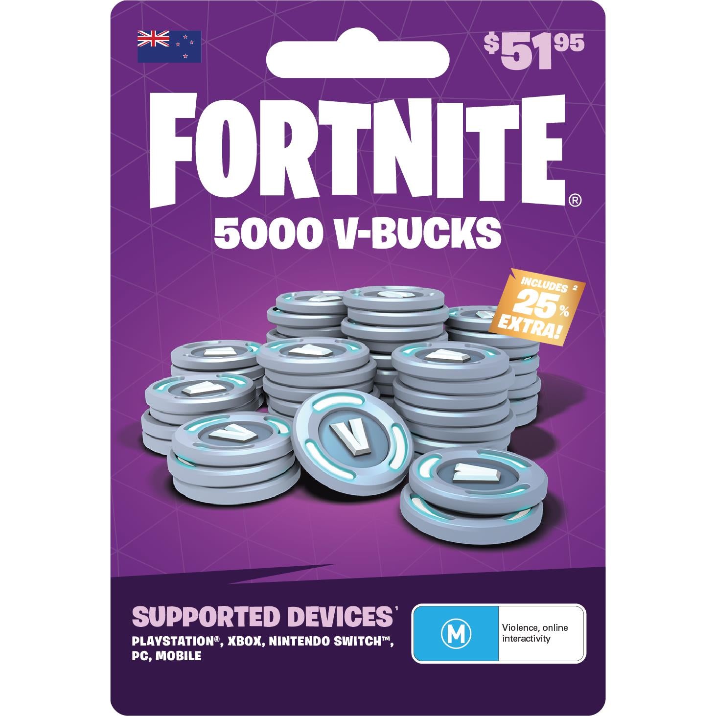 Fortnite 5000 V-Bucks Gift Card (In-store Only) JB Hi-Fi NZ