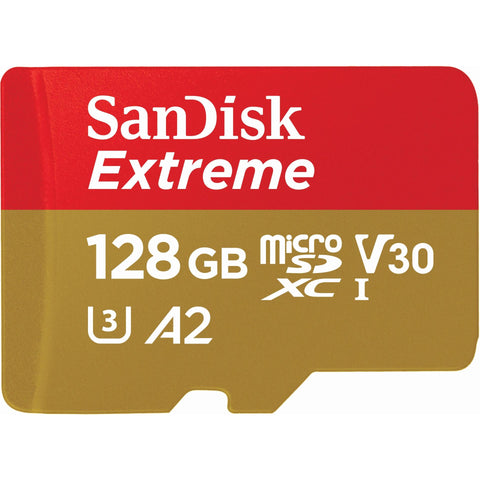 SanDisk Extreme MicroSDXC UHS-I Card with Adapter (128GB)