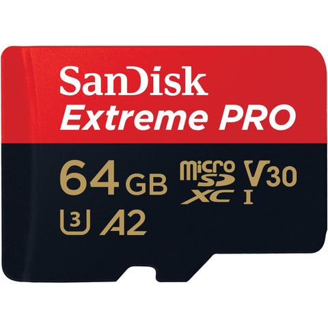 SanDisk Extreme Pro MicroSDXC UHS-I Card with Adapter (64GB)