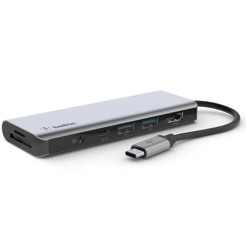 Belkin USB-C 7-in-1 Multiport Hub Adapter (Space Grey)