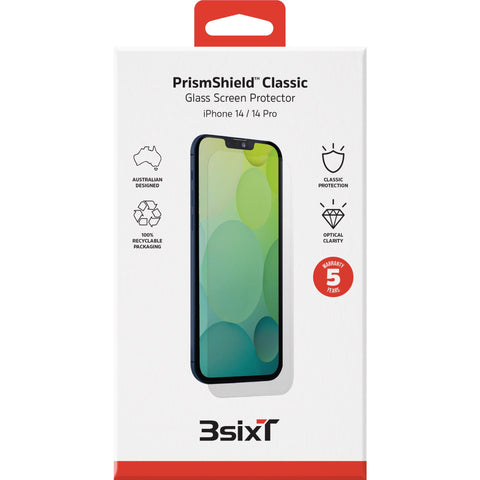 3sixT PrismShield Classic Screen Protector for iPhone 17e/16e/15/14/14 Pro/13/13 Pro