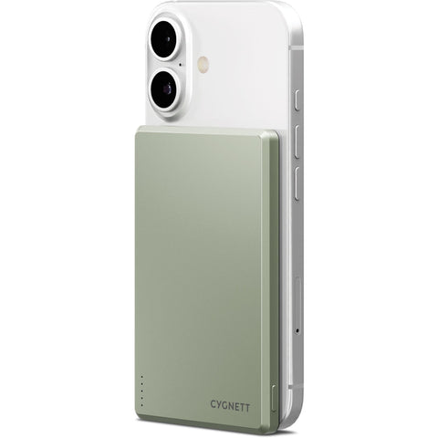 Cygnett Charge Connect Magnetic Slim Power Bank [5K] (Green)