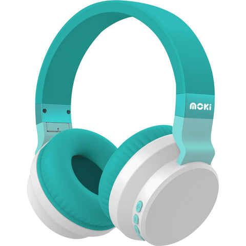 Moki Colourwave Wireless Over-Ear Headphones (Seafoam)