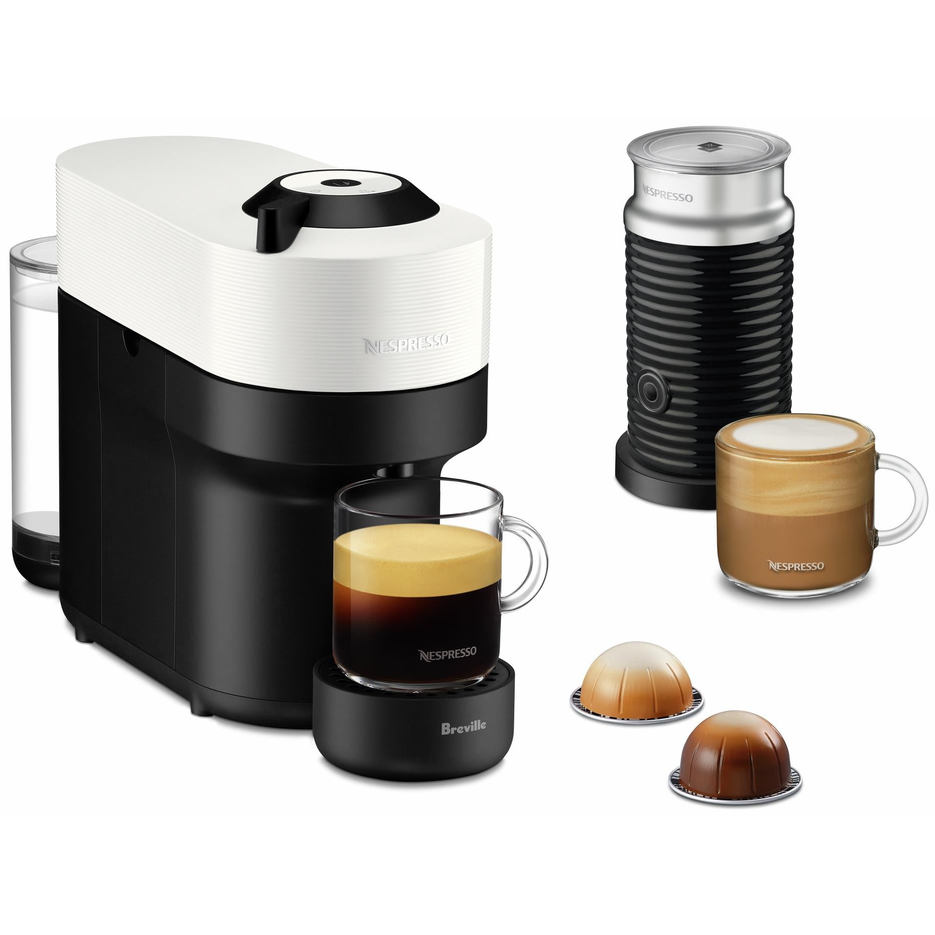 Breville Nespresso Vertuo Pop Coffee Machine Bundle (Coconut White Breville Nespresso Vertuo Pop Coffee Machine Bundle (Coconut White