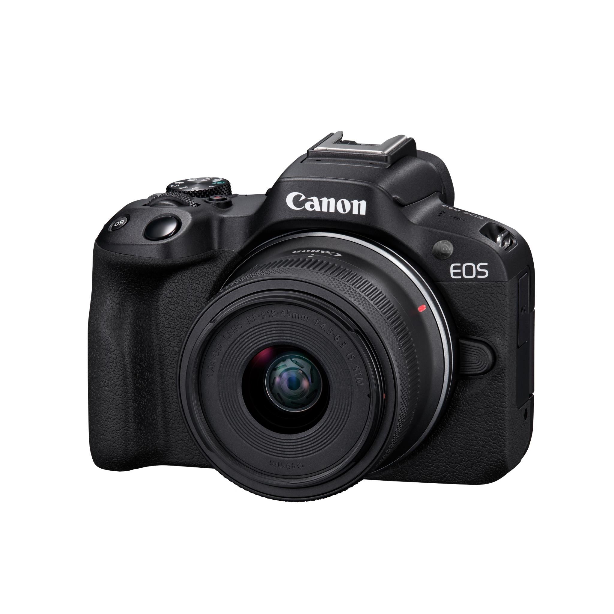 Canon EOS R50 Mirrorless Camera with RFS 18-45mm Lens Kit - JB Hi-Fi NZ