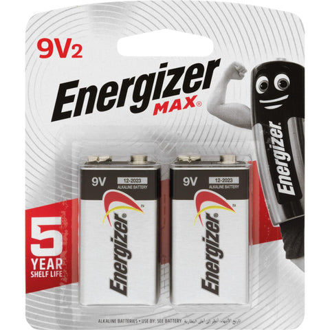 Energizer Max 9V Battery (2 Pack)