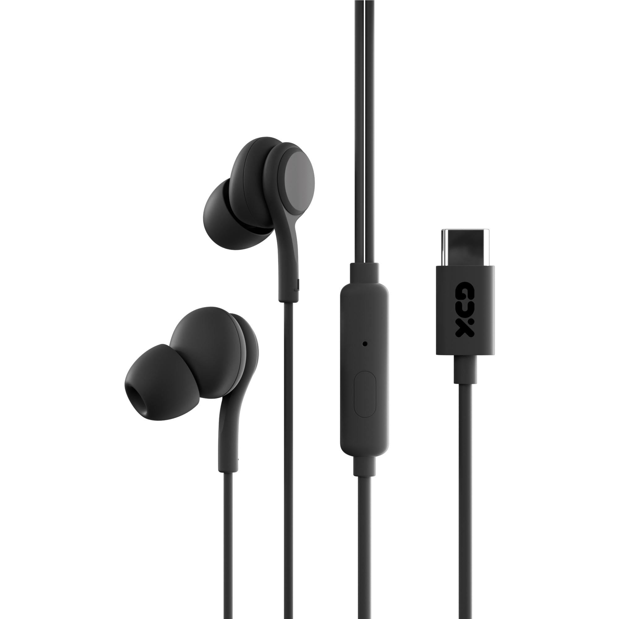 XCD USB-C Wired In-Ear with Mic Headphones (Black) JB Hi-Fi NZ