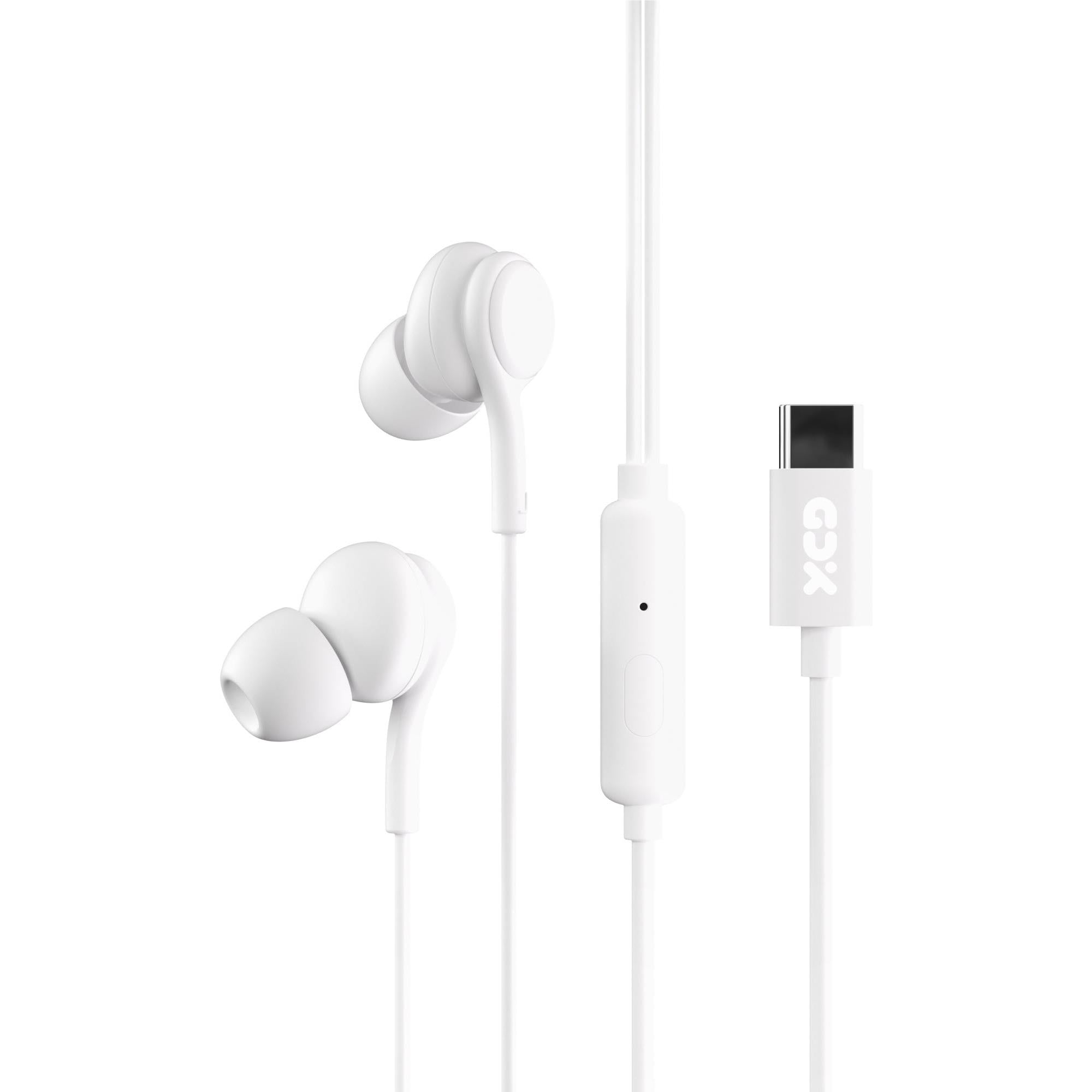 XCD USB-C Wired In-Ear with Mic Headphones (White) JB Hi-Fi NZ