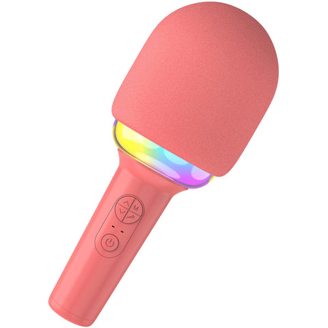 XCD Bluetooth Karaoke Microphone with Speaker (Coral)