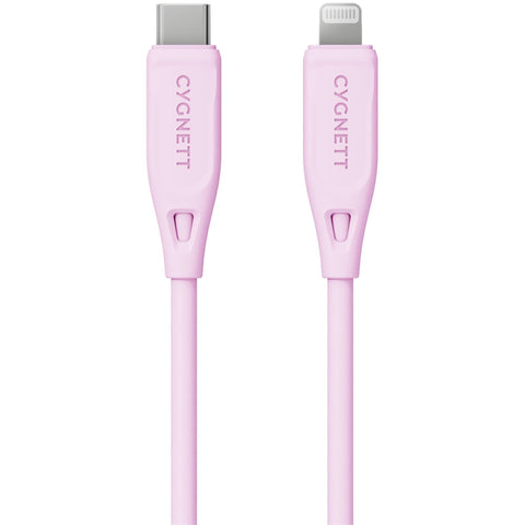 Cygnett Charge & Connect Lightning to USB-C Cable V2 1.2m (Pink)