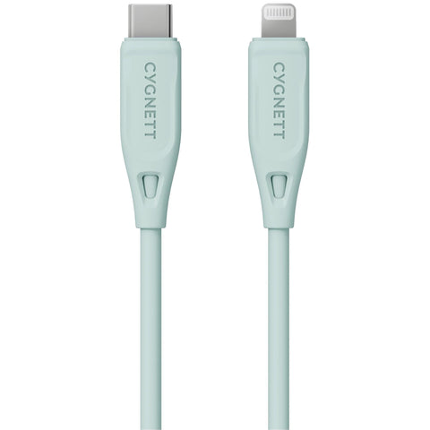 Cygnett Charge & Connect Lightning to USB-C Cable V2 1.2m (Green)