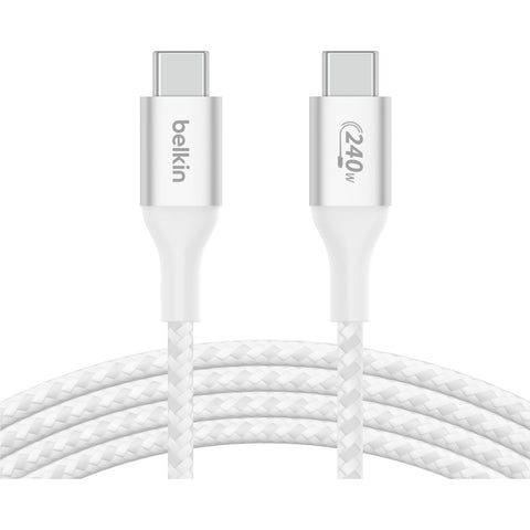 Belkin BoostCharge 240W Braided USB-C Cable (1m) [White]
