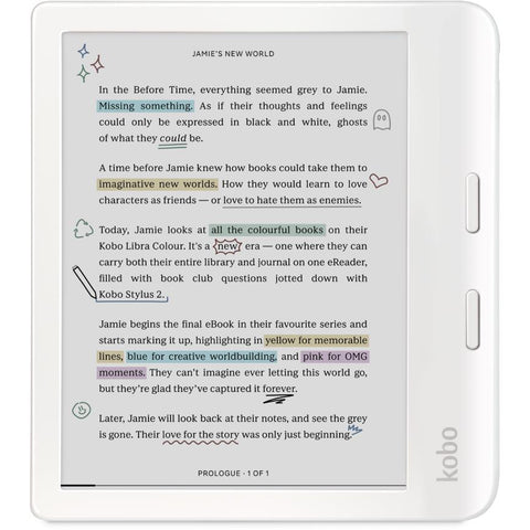 Kobo Libra Colour 7" eReader (White)