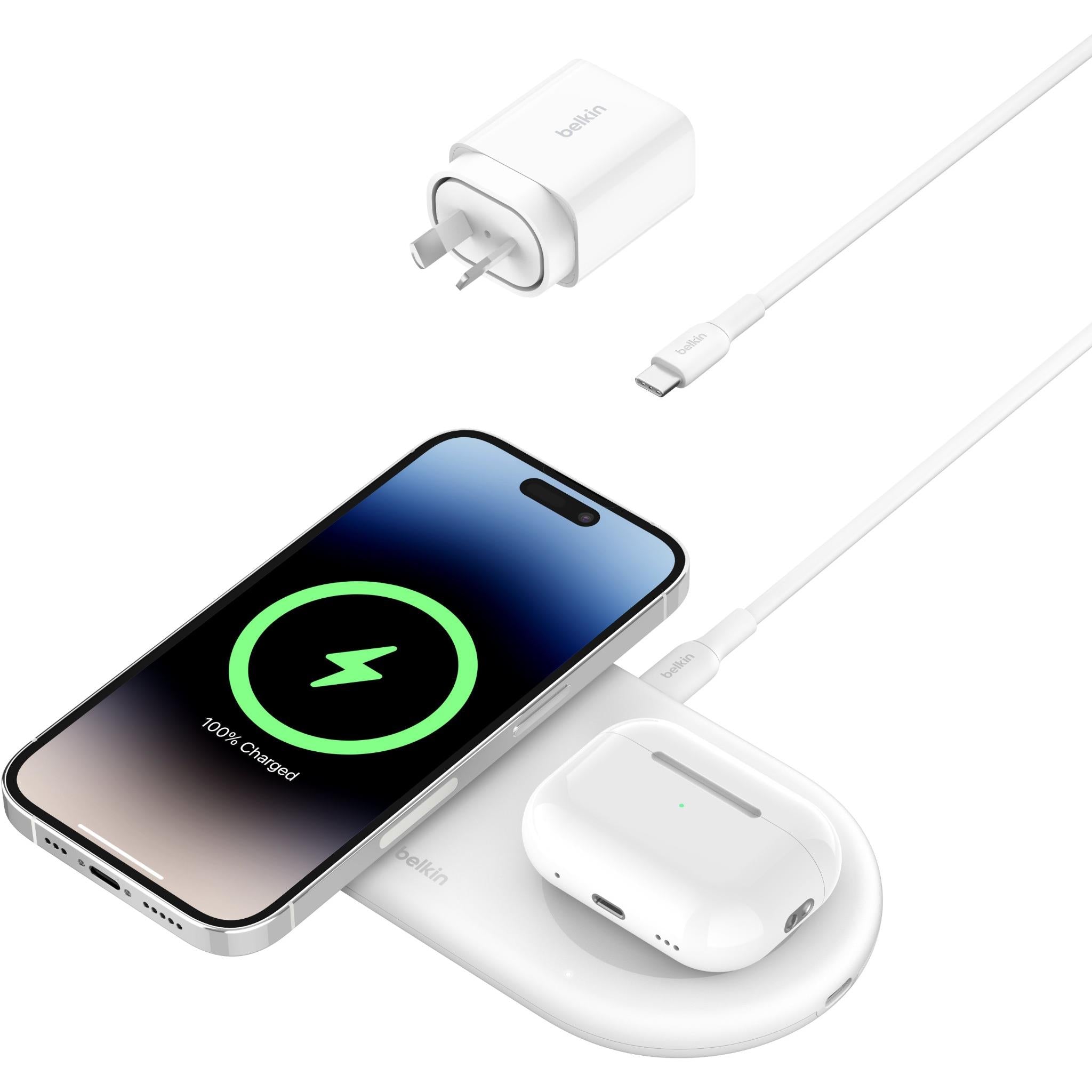Belkin BoostCharge Pro2-in-1 Magnetic Wireless Charging Pad with