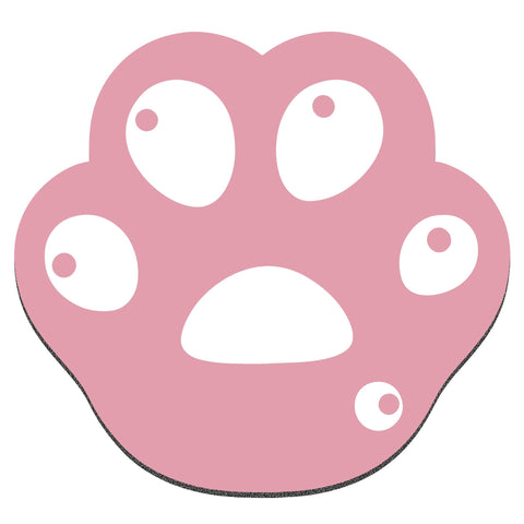 Playmax Paw Print Mouse Mat (Pink/White)
