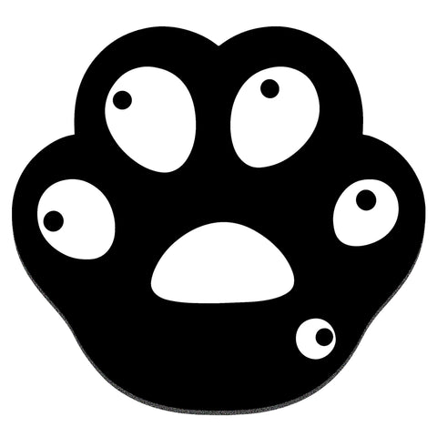 Playmax Paw Print Mouse Mat (Black/White)