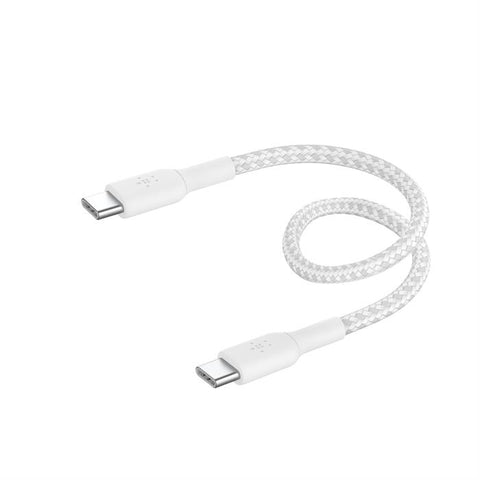 Belkin BoostCharge 60W Braided USB-C Cable (15cm) [White]