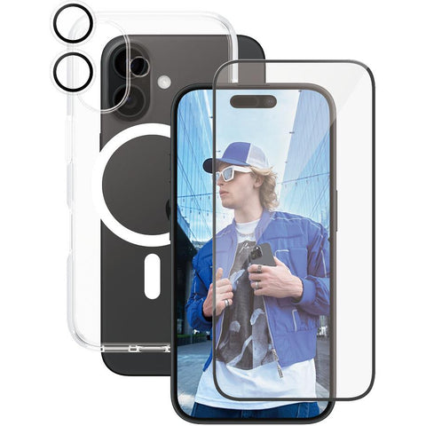 CARE by PanzerGlass 3-in-1 Case, Screen and Lens Protector for iPhone 16