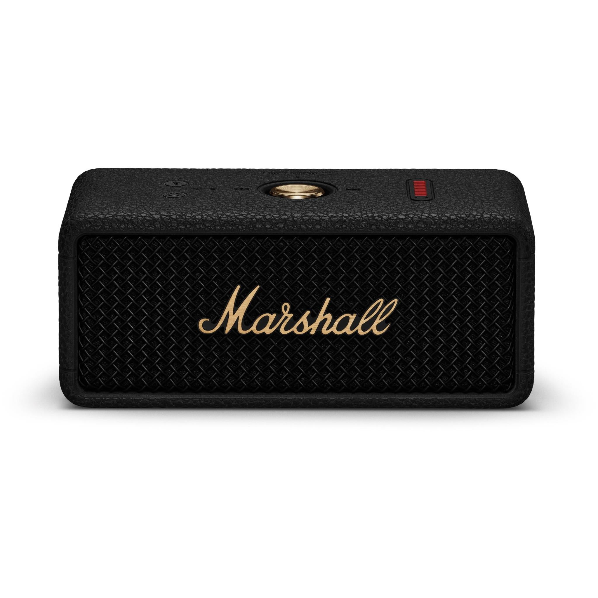 美品 Marshall EMBERTON III Black and Brass Marshal Emberton III Portable Bluetooth Speaker (Black & Brass
