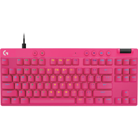 Logitech G PRO X TKL RAPID Gaming Keyboard with Magnetic Analog Switches (Magenta)