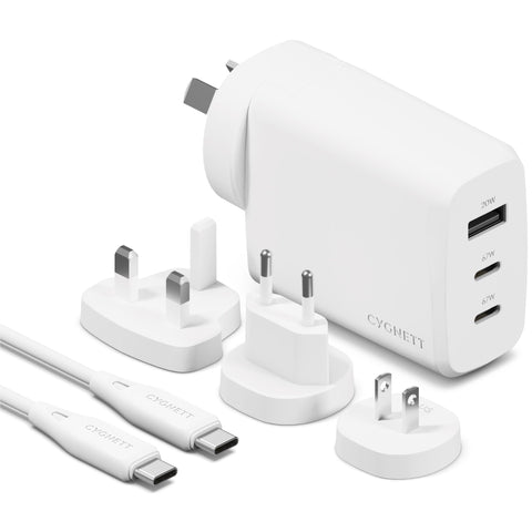 Cygnett Voyager 67W Multiport GaN Travel Wall Charger (White)
