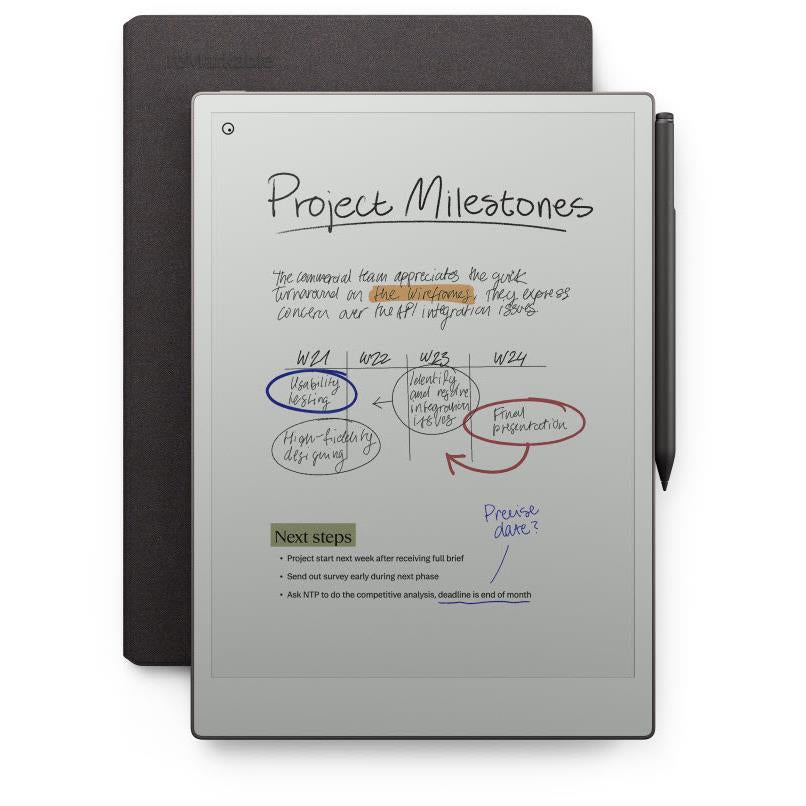 Remarkable PaperPro with MarkerPlus and Book Folio Pro (Basalt