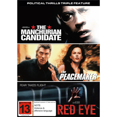 Political Thrills Triple (Manchurian Candidate/Peacemaker/Red Eye)