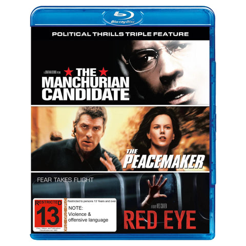 Political Thrills Triple (Manchurian Candidate/Peacemaker/Red Eye)