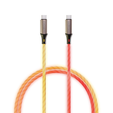Cygnett Essentials USB-C to USB-C 1.2m Light Up Cable