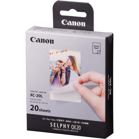 Selphy XC-20L Card Size Photo Paper (20 Pack)